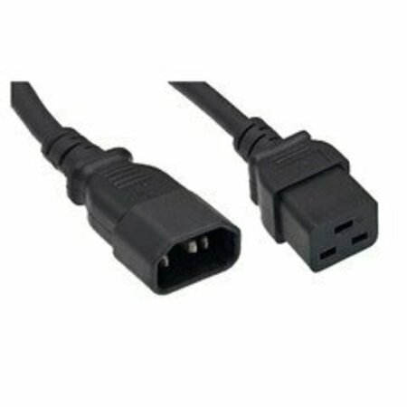 SWE-TECH 3C Power Cord, C14 to C19, 14 AWG, 15 Amp, Black, 3 foot FWT10W2-32203